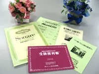 物件案内の情報誌など…。楽譜に見立てて作りました。