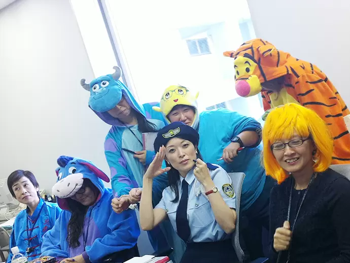 ハロウィンでのひとコマ。多彩な社内イベントを社員みんなで楽しんでいます♪