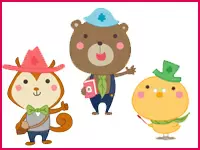 『保険の森』の人気のキャラクターたち。お子様にも人気です。