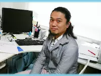 当社代表の藤田。「クリエイティブ力の強さがクライアントからの信頼を集めています」
