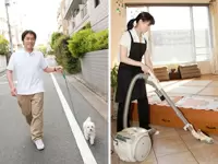 ワンちゃんの散歩をすることも！お客様に本当に喜ばれるサービスを目指します