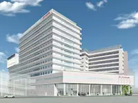 開設50周年に向けて建設中の上尾中央総合病院B館。