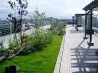 グレースメイトはその施設環境も魅力のひとつ。写真はグレースメイト鷺ノ宮の屋上庭園