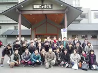 社員旅行の一幕。社員同士の仲の良さやアットホームな社風が自慢です！