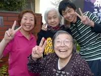 写真を向けると満面の笑みを返してくれる利用者様。いつも自然体です。