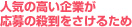 人気の高い企業が応募の殺到をさけるため