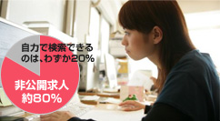 非公開求人約80％