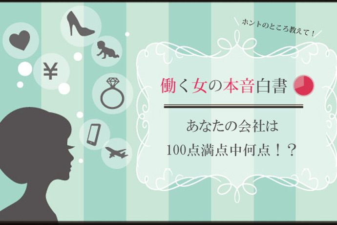 あなたの会社は100点満点中何点！？ ８割以上の女性が職場に不満を持っている