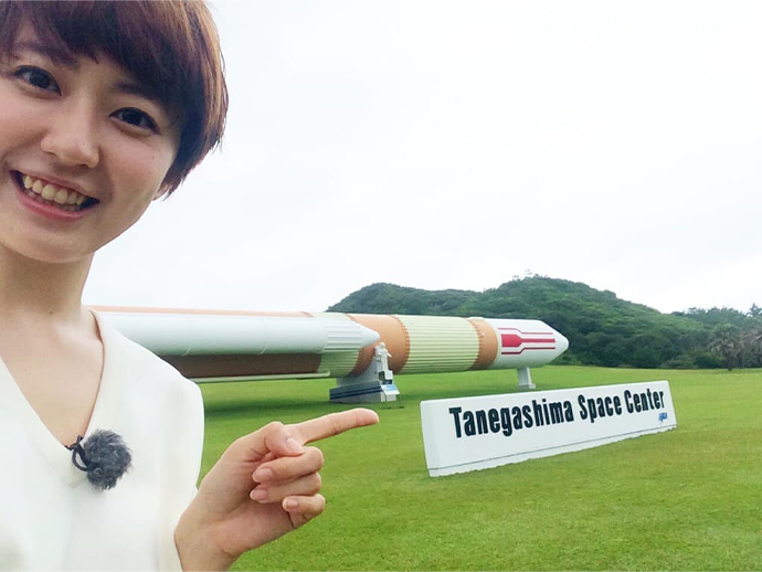 種子島スペースセンターを訪れた黒田有彩さん