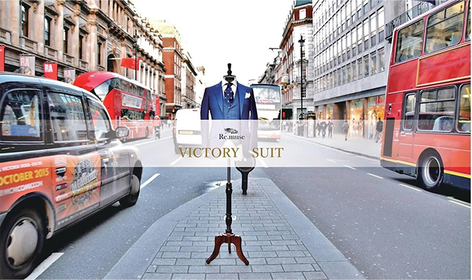 Re.museのオーダースーツは「VICTORY SUIT(ヴィクトリースーツ)」と呼ばれ、着る人の夢や目標にとことんフォーカスして仕立てを進めている