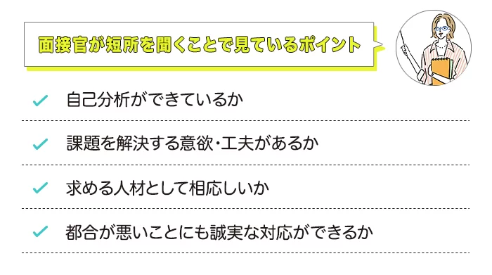 なぜ面接官は短所を聞くのか？の説明画像