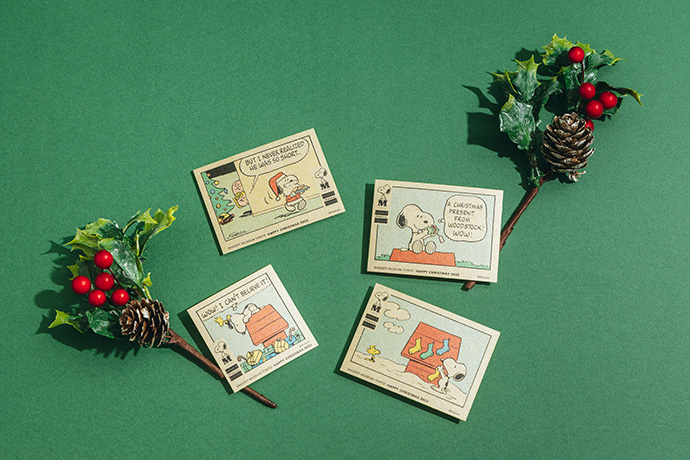 スヌーピーミュージアム「ハッピークリスマス」オリジナルステッカー