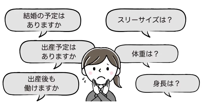 男女雇用機会均等法に抵触するNG質問