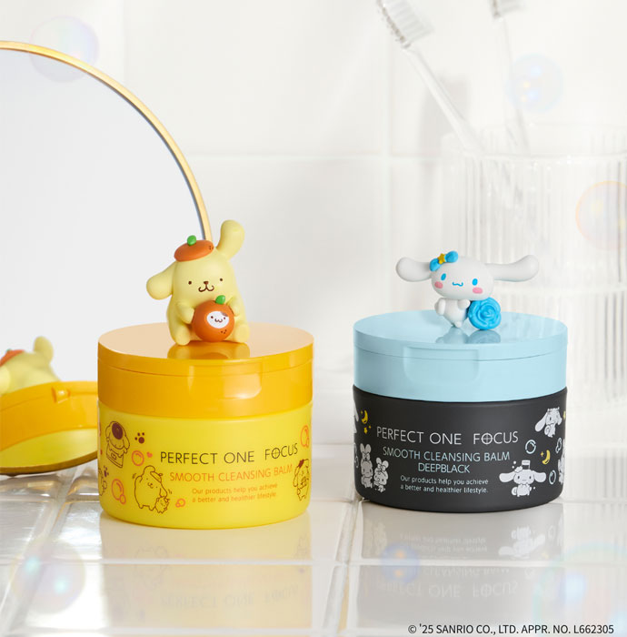 スキンケアブランド『パーフェクトワンフォーカス』×サンリオキャラクターズコラボのクレンジングバーム