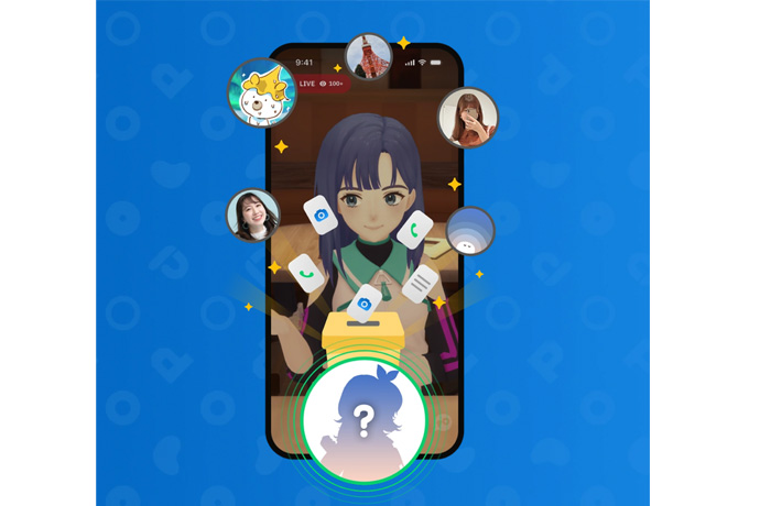 『POPOPO』でフォローしている人からサプライズで着信が来ている様子を表す画像