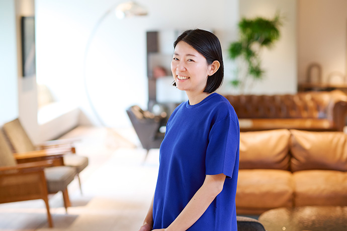 インタビューに答えるウォンテッドリー株式会社代表取締役 CEOの仲暁子さん